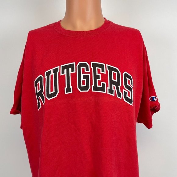 Champion Red Rutgers Short Sleeve Tee - Picture 1 of 5